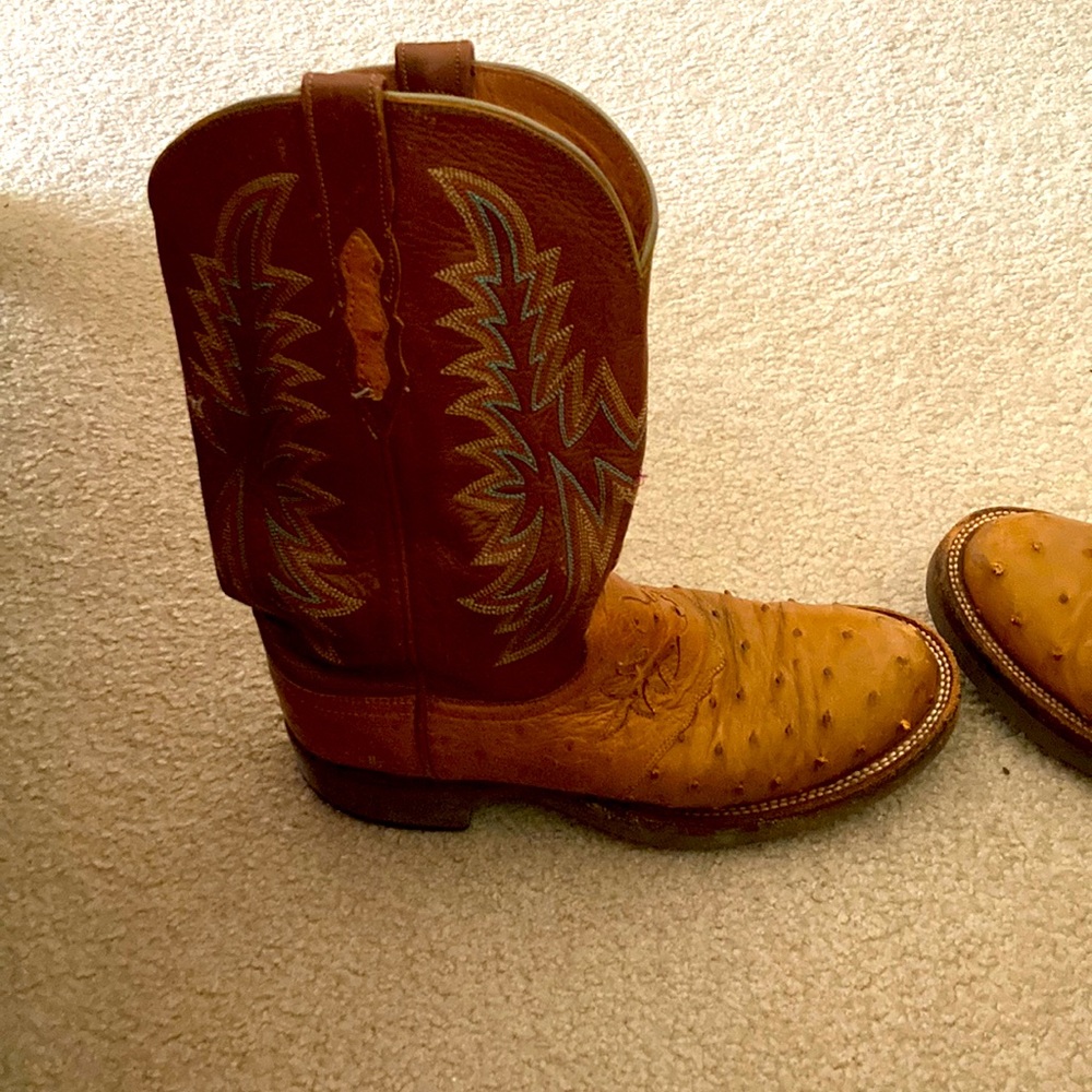 Ostrich boots